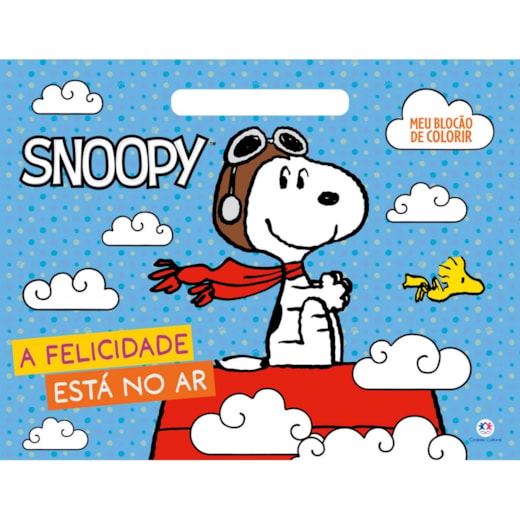 Livro Blocão de colorir Snoopy - A felicidade está no ar - Meu blocão de colorir
