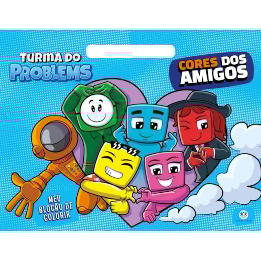 Livro Blocão de colorir Turma do Problems - Cores dos amigos