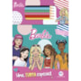 Livro Bloquinho + lápis de cor  Barbie - Uma turma especial