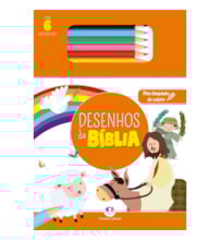 Livro Bloquinho + lápis de cor Desenhos da Bíblia Livro Bloquinho + lápis de cor Desenhos da Bíblia