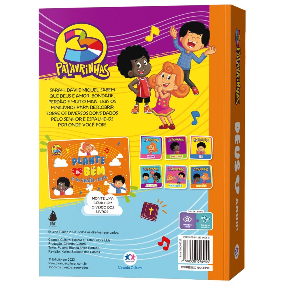 Livro Box com 6 Minilivros 3 Palavrinhas - Deus é amor! - Ciranda