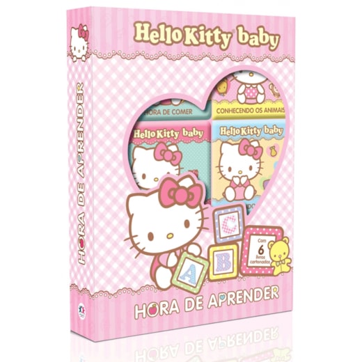 Livro Box com 6 Minilivros Hello Kitty - Hora de aprender