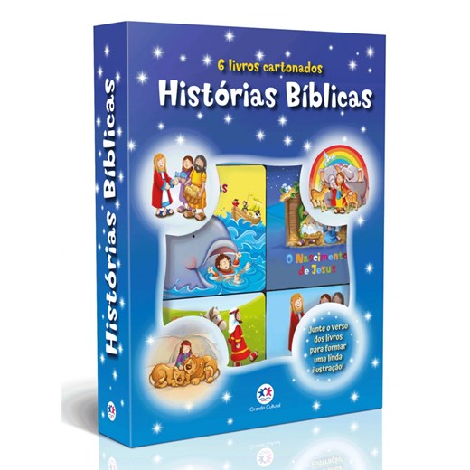 Livro Box com 6 Minilivros Histórias bíblicas - Box com 6
