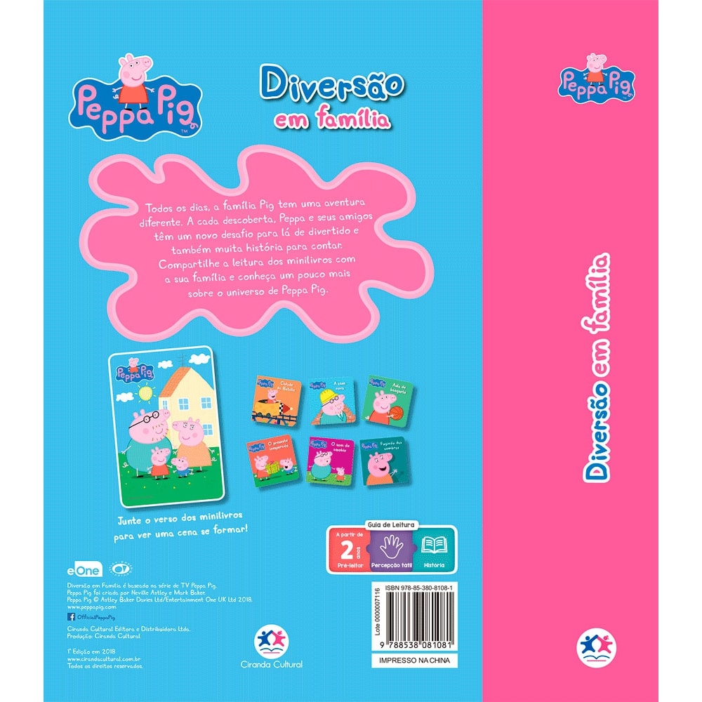 Livro Box com 6 Minilivros Peppa Pig - Diversão em família