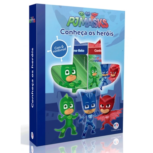 Livro Box com 6 Minilivros PJ Masks - Conheça os heróis