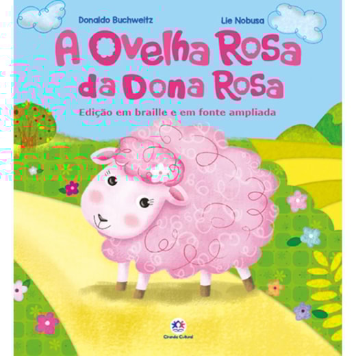 Livro Braille A Ovelha Rosa da Dona Rosa - Edição com Braille e Fonte Ampliada