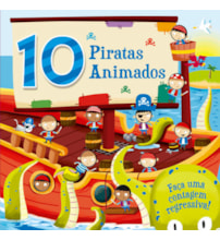 Livro Capa dura 10 piratas animados