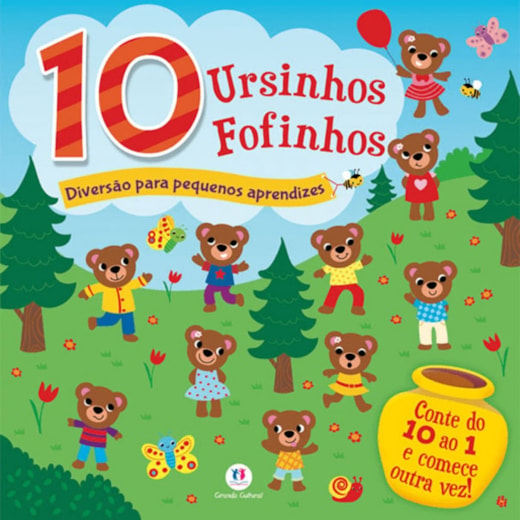 Livro Capa dura 10 ursinhos fofinhos