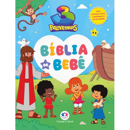 Livro Capa dura 3 Palavrinhas - Bíblia do bebê
