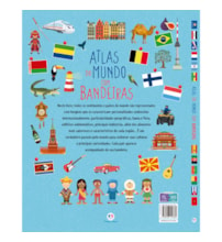 Livro Capa dura Atlas do mundo com bandeiras