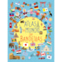 Livro Capa dura Atlas do mundo com bandeiras