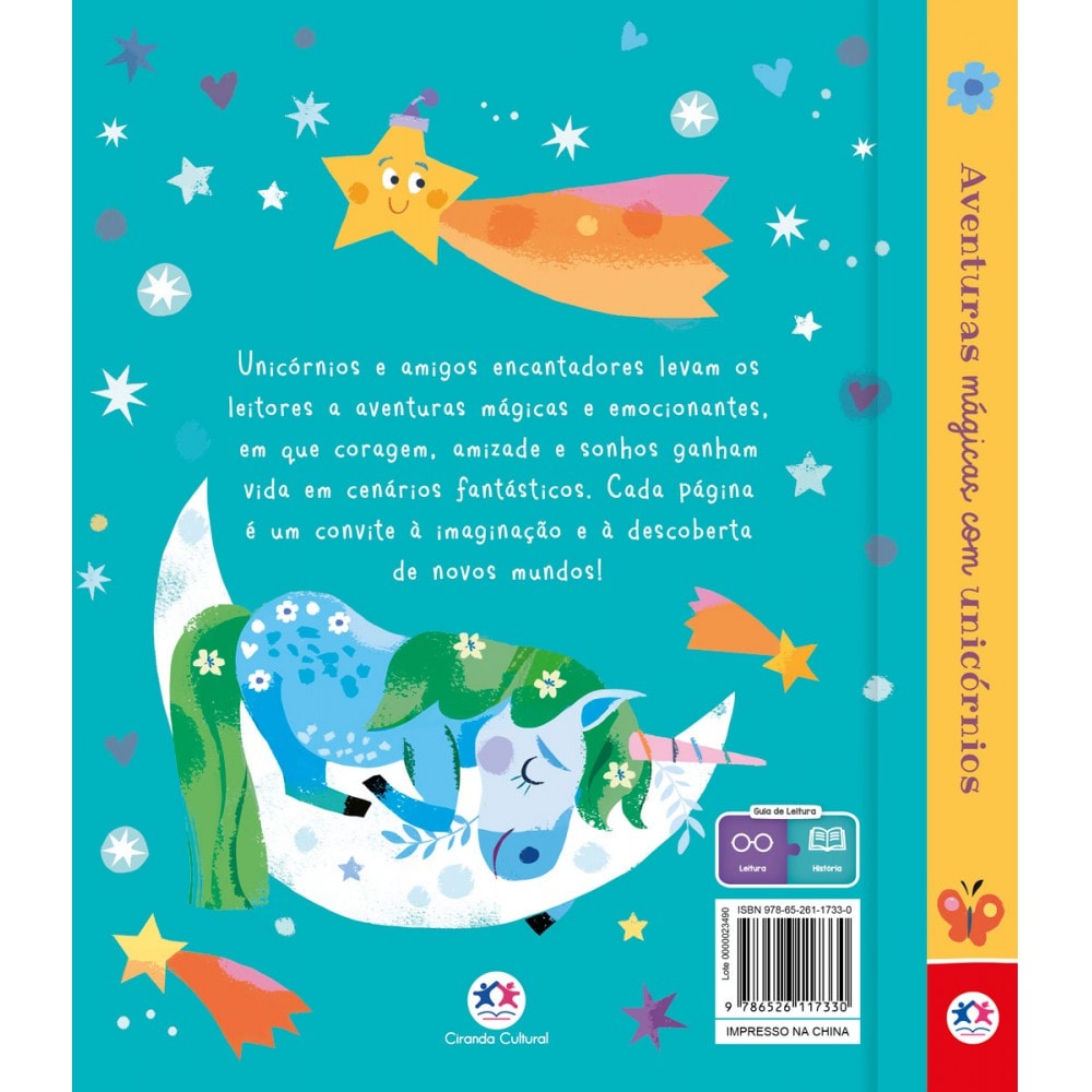 Livro Capa dura Aventuras Mágicas com Unicórnios - Ciranda Cultural