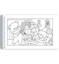 Livro Capa dura Comfy and Cozy Pink - Para Colorir