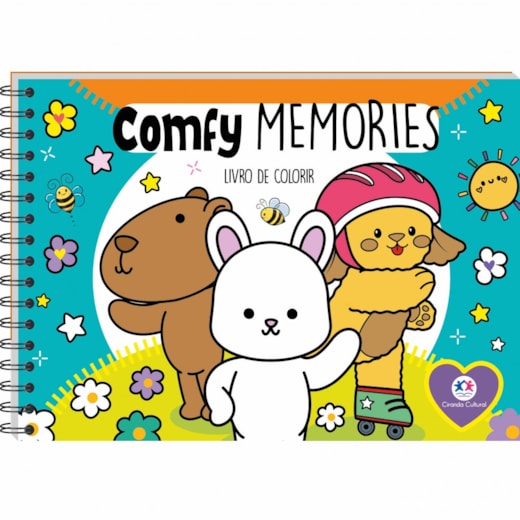 Livro Capa dura Comfy Memories - Para colorir