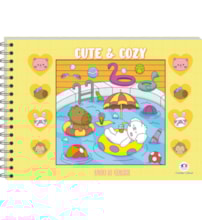 Livro Capa dura Cute and Cozy Yellow - Livro de Colorir