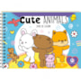 Livro Capa dura Cute Animals - Para colorir