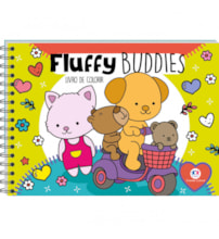 Livro Capa dura Fluffy Buddies - Para colorir