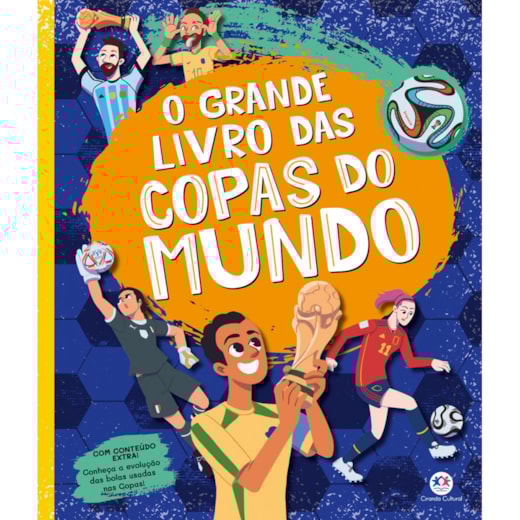 Livro Capa dura O grande livro das Copas do Mundo - Com figurinhas