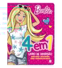 Livro Cartonado Barbie - 4 em 1 - Livro de diversão