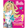 Livro Cartonado Barbie - 4 em 1 - Livro de diversão