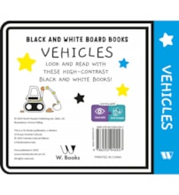 Livro Cartonado BLACK  WHITE BOARD BOOK - VEHICLES