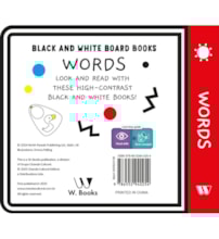 Livro Cartonado BLACK  WHITE BOARD BOOK - WORDS