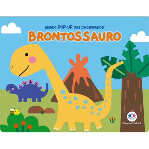 Livro Cartonado Brontossauro - Mundo pop-up dos dinossauros