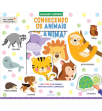 Livro Cartonado Conhecendo os animais - Livro com peças para encaixar e aprender