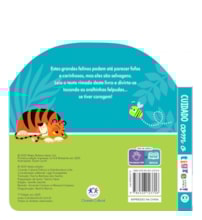 Livro Cartonado Cuidado com o tigre e seus amigos! Orelhinhas de pelúcia