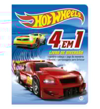 Livro Cartonado Hot Wheels - 4 em 1 - Livro de diversão