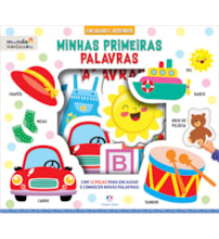 Livro Cartonado Minhas primeiras palavras - Livro com peças para encaixar e aprender