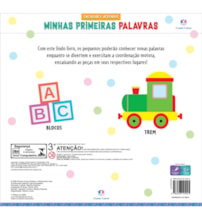 Livro Cartonado Minhas primeiras palavras - Livro com peças para encaixar e aprender