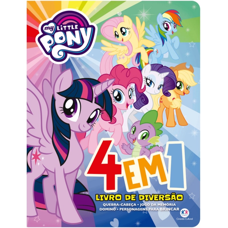 Livro Cartonado My Little Pony - 4 em 1 - Livro de diversão - Ciranda ...