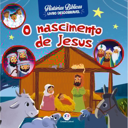 Livro Cartonado O Nascimento de Jesus - com abas desdobrável