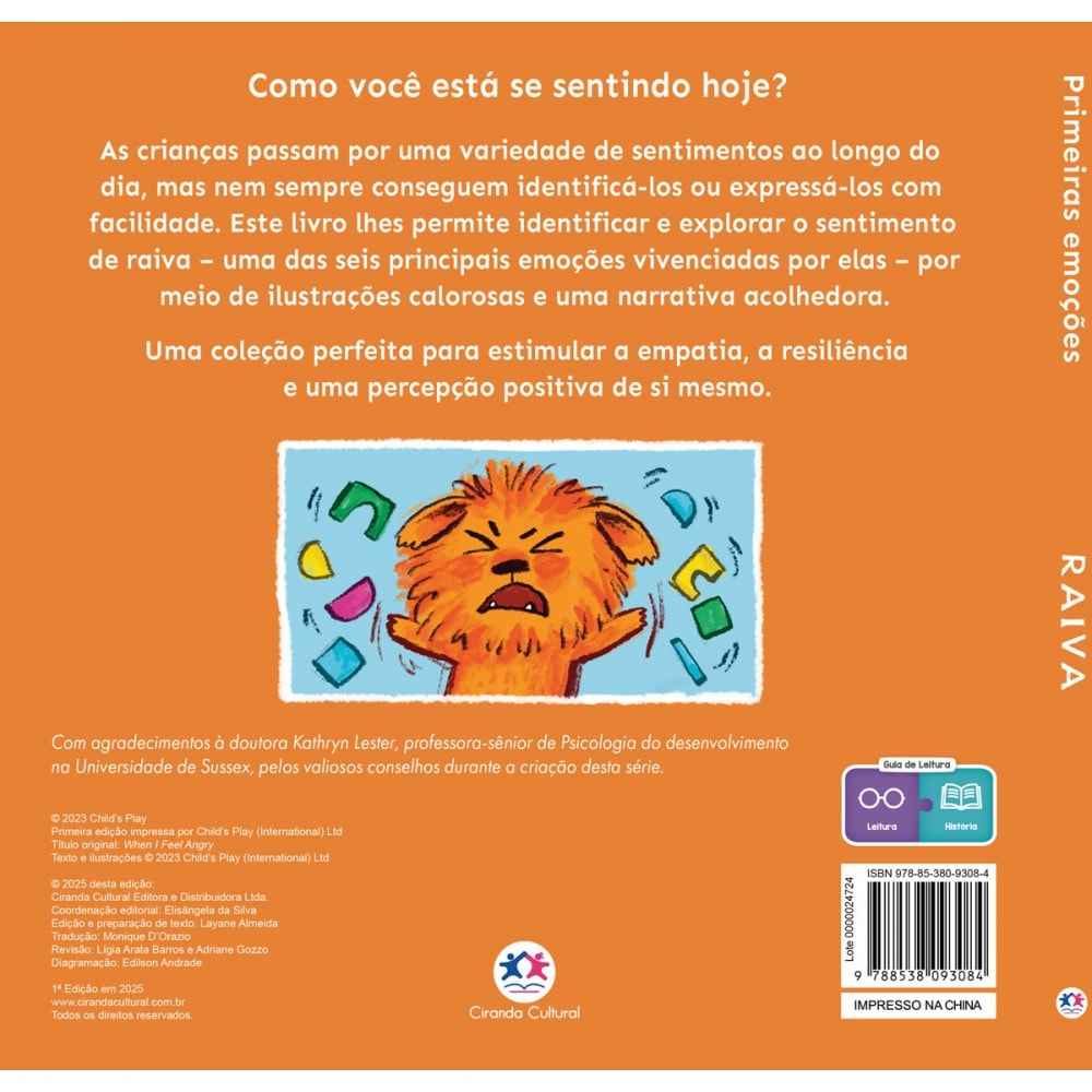 Livro Cartonado Raiva - Ciranda Cultural