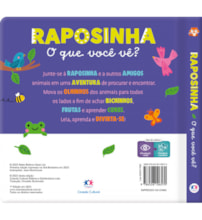 Livro Cartonado Raposinha - O que você vê?