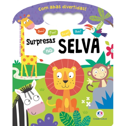 Livro Cartonado Who? What? Where? In the jungle
