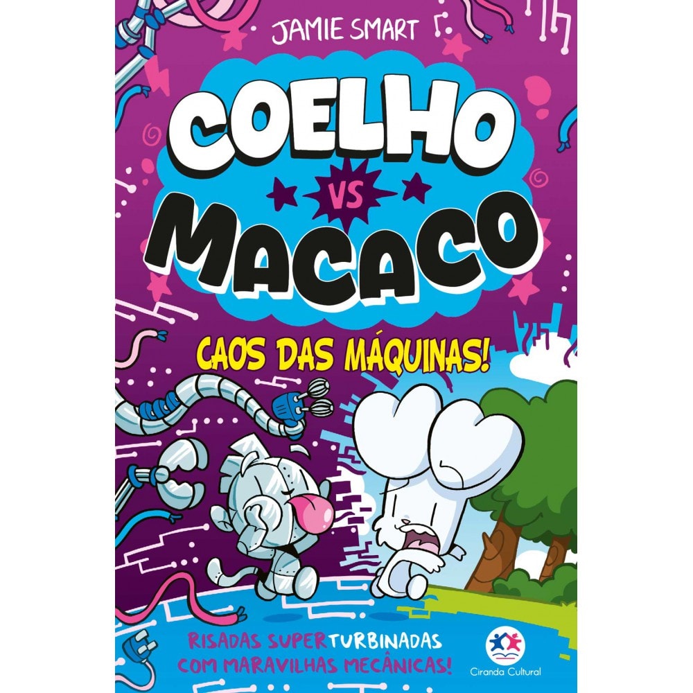 Livro Ciranda Jovem Coelho vs macaco - Caos das máquinas (livro 6