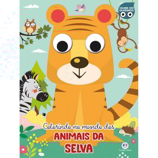 Livro Colorir com olhinhos Colorindo no mundo dos animais da selva