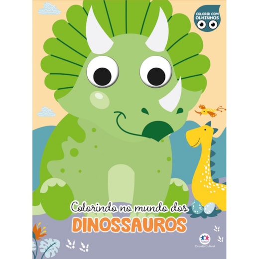 Livro Colorir com olhinhos Colorindo no mundo dos dinossauros