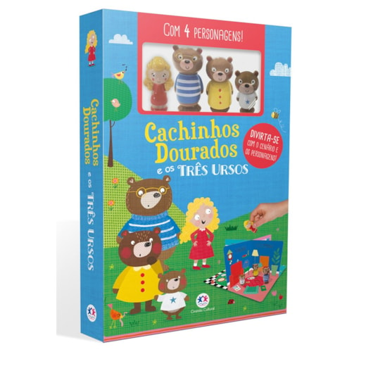 Livro com cenário Cachinhos Dourados e os três ursos