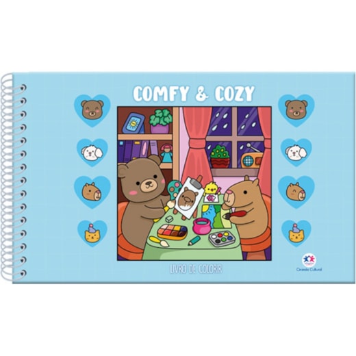 Livro Comfy & cozy books Comfy and Cozy Blue - Para Colorir