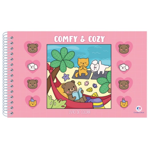 Livro Comfy & cozy books Comfy and Cozy Pink - Para Colorir