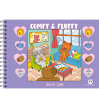 Livro Comfy & cozy books Comfy and Fluffy Purple - Para Colorir