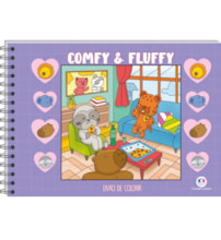 Livro Comfy & cozy books Comfy and Fluffy Purple - Para Colorir
