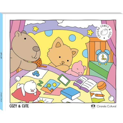 Livro Comfy & cozy books Cozy and Cute - Livro de Colorir