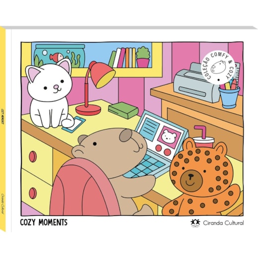 Livro Comfy & cozy books Cozy Moments - Livro de Colorir