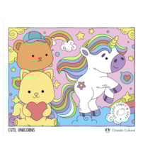 Livro Comfy & cozy books Cute Unicorns - Livro de Colorir