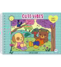 Livro Comfy & cozy books Cute Vibes - Livro de Colorir