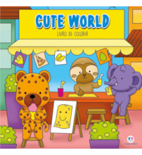 Livro Comfy & cozy books Cute World - Para Colorir